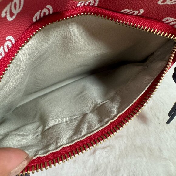 Dooney & Bourke Washington Nationals Crossbody Bag Red Triple Zip MLB - Picture 6 of 11